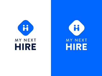 Logo Design for MyNextHire.com branding branding design h hire hiring letter h logo logo design mynexthire recruitment