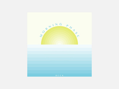 Morning Phase – Beck 100 day project album cover design beck minimalism personal project typography