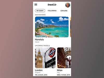 concept: travel.io app dailyui diary diary travel journal journal travel sketch travel trip