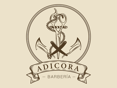 Adicora Logo barber barbershop graphicdesing logo nautical sea