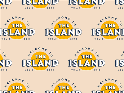 Welcome to The Island badge branding font identity lettering logo logotype typography wordmark