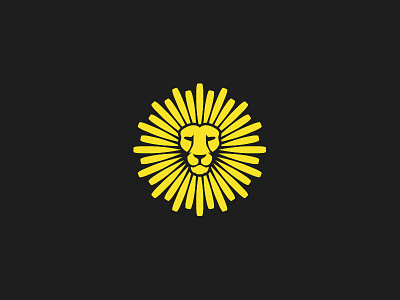 Dandelion animal brand branding dandelion flower lion logo mark