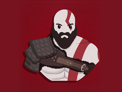 Kratos character fan art god of war illustration kratos minimal playstation sony