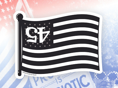 45 Flag 45 dissent flag protest this is not ok