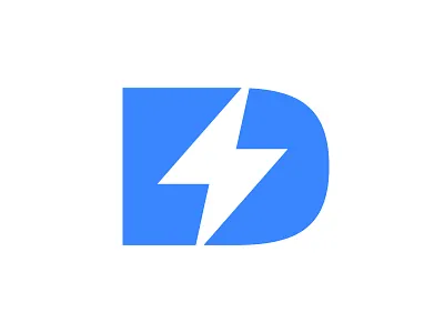 D + Lightning brand branding flat icon identity logo logo design logotype symbol type typography vector