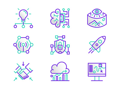 DIGI_X 18 Icons conference design icons illustration