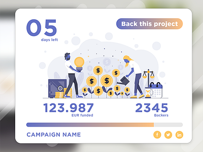 #DailyUI #032 | Crowdfunding Campaign 032 campaign crowdfunding dailyui design ui