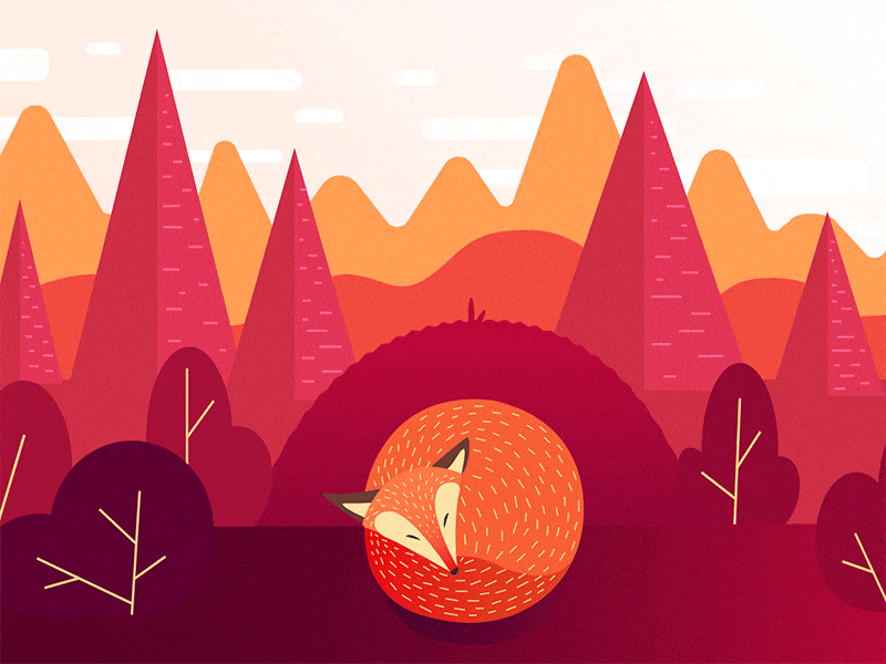 Red fox animals animation fox gif illustration nature