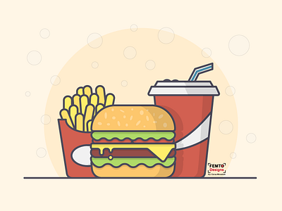 Outline Food design femto illustrator