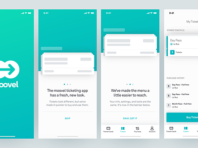 Transit Ticketing Tour intro ios mobile onboarding ticket tour transit