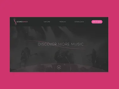 Daily UI 003 - Landing Page(above the fold) artist dailyui dailyui003 landing page uidesign user interface web interface
