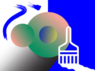 Paint Brush No. 1 brutalist gradient paintbrush