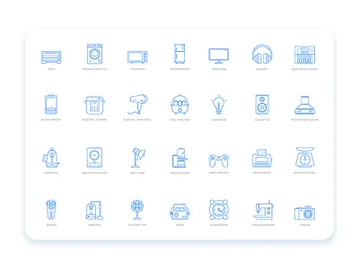 home appliances icon line