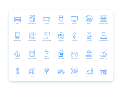 home appliances icon line
