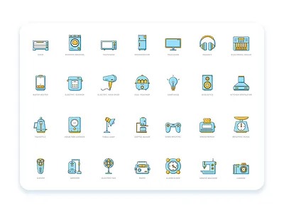 home appliances cartoon icon