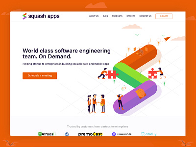 Squashapps Website design illustration ui website