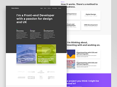 Calumbaines.co is LIVE blog brand design development draft portfolio ui