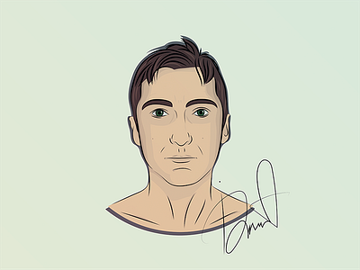 Self-portrait face illustration man portrait self portrait vector