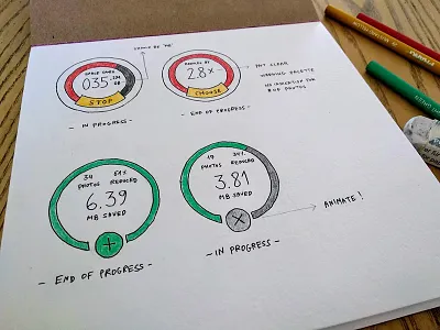 JPEGmini 2.0 Redesign process application hand drawn images pencil product design quality sketch software ui ux wireframing