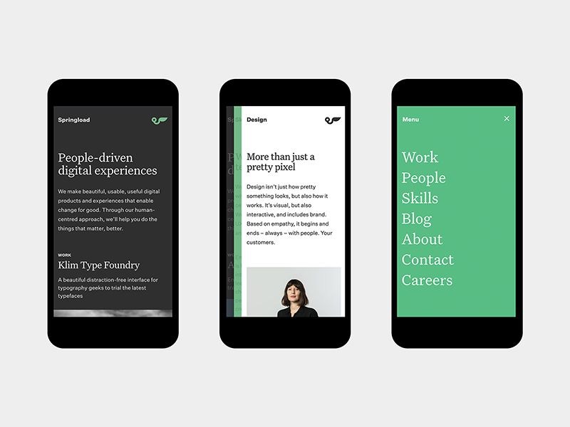 Example of Springload—Mobile