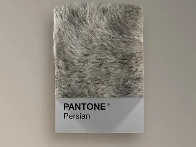 Cat Breeds as Pantone - Persian 3d animals art cat cats cinema4d colors design palette pantone render visual