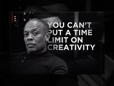 Creativity vs. Time limits beats beatsbydre creative design dredre quote thedefiantones wisdom