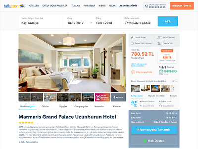 Tatil.com hotel detail page booking carousel hotel reservation resort room site slide tatilcom theme travel