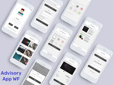 Tech Advisory App Wireframe advice advisory app mobile mock wireframe