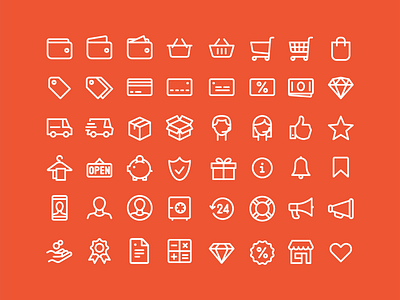 Shopping Icons for free icons line icons solid icons thin icons