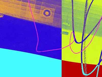 What the Blimp art collage digital