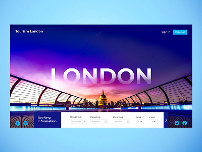 Tourism for London Concept business clean dark design flat graphicdesign minimal simple web webdesign webdesigner webdevelopment