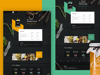 Details page for a meal vending machine meal svg ui web