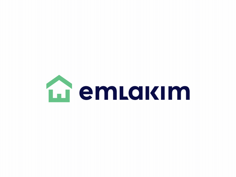 Emlakim logo animation after effects animation bounce brand gif house logo animation logo logo animation modern motion motion graphic