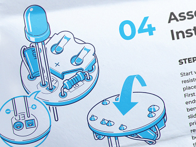 Solder Instruction illustration instruction print scheme solder