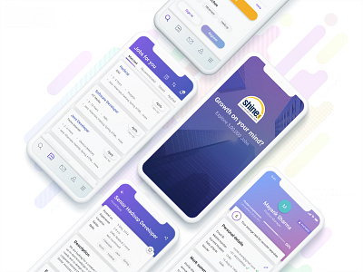 Shine.com IOS APP gradient ios app jobs mobile mobile design ui ux