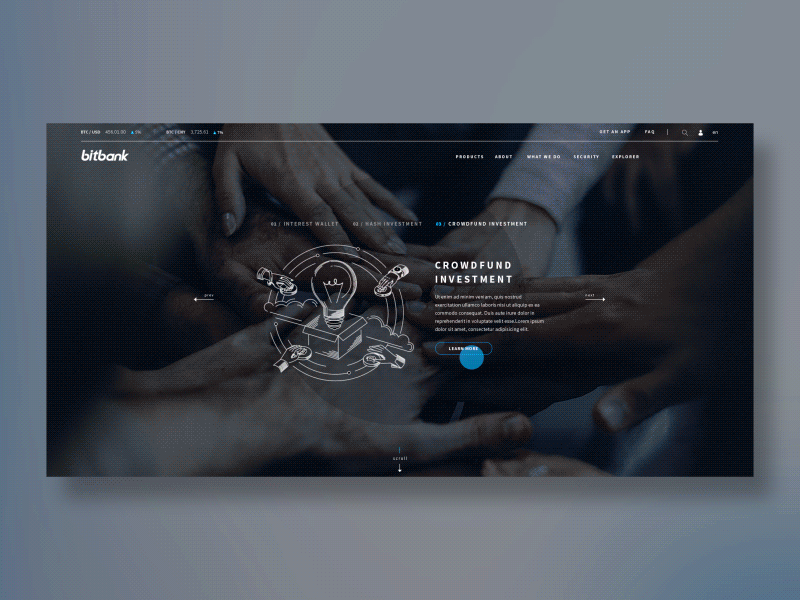 Bit Bank animation motion design web design