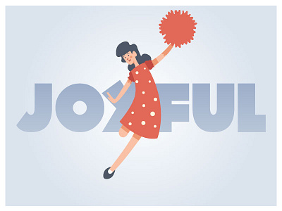 Illustration Joyful flat illustration vector