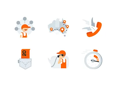 MrTelco: Service Icons contact fast icon money back service support