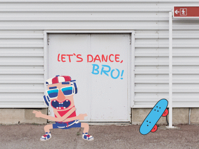 Let`s dance, bro! boy cool dance hip hop skate street summer