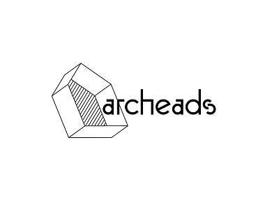 Archeads logo architecture custom font house