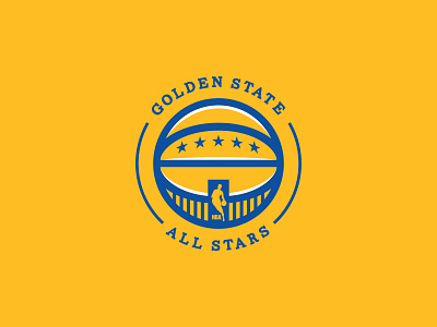 Golden State All-Stars basketball branding bridge golden state logo nba san francisco sports super team warriors