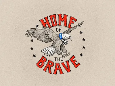 🦅 4th america brave drawing eagle home illustration ipad pro procreate sketch trach