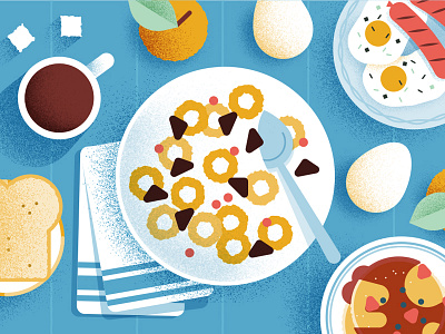 Breakfast breakfast coffee daniele simonelli dsgn eggs keyframe milk pancake sausage