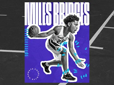 Miles Bridges Print basketball charlotte charlotte hornets hornets michigan state miles bridges nba rookie