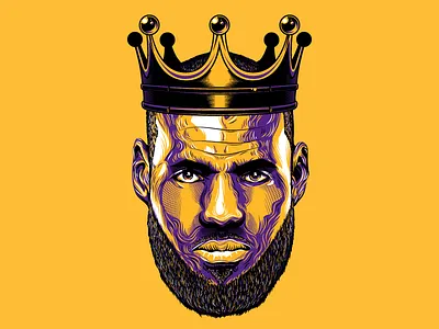 Lebron James Illustration adobe basketball design illustration illustrator james la lakers lebron nba vector