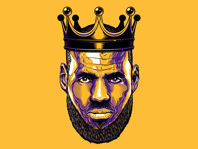 Lebron James Illustration adobe basketball design illustration illustrator james la lakers lebron nba vector