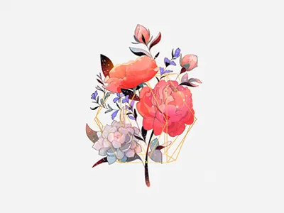 Botaica.06 botanica digital art flowers illustration ilustracion vector art