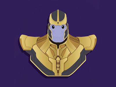 Thanos avengers character design comics fan art infinity war marvel minimalism thanos