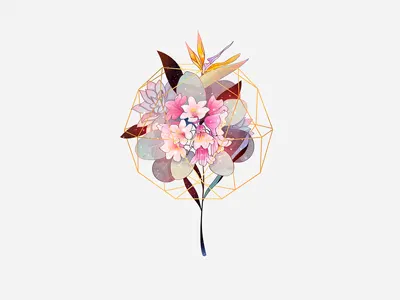 Botaica.08 botanica digital art flowers illustration ilustracion vector art