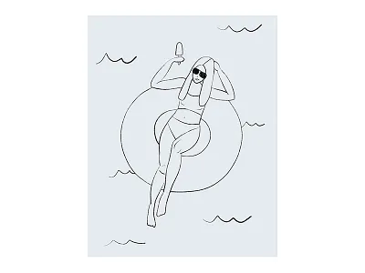 Summer Time bathing suit float happy hot ice cream pool popsicle summer swim warm